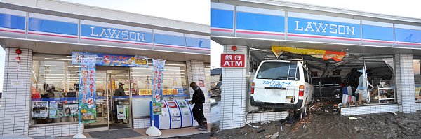 津波で車がコンビニに突っ込み生き延びた被災者 訪れてお礼 Newsポストセブン