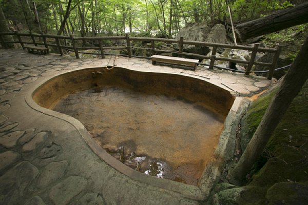 閉鎖され湯が抜かれた塩原温泉の「不動の湯」