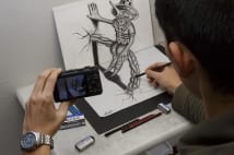 スケッチブックから飛び出す3Dアート　永井秀幸が描く世界