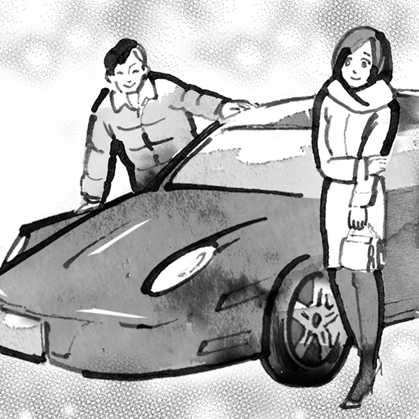 子無し夫婦　車と病気が愛を深めるきっかけに（イラスト／ico）