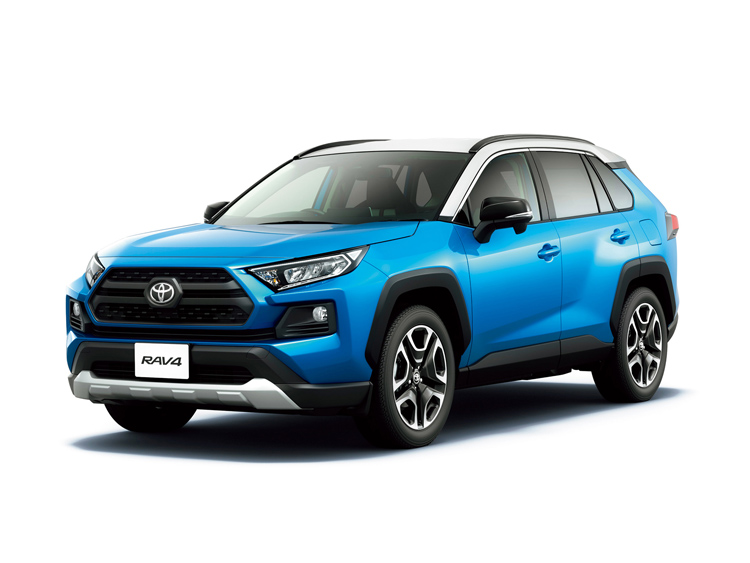 ブルー系がイメージカラーのトヨタの新型RAV4