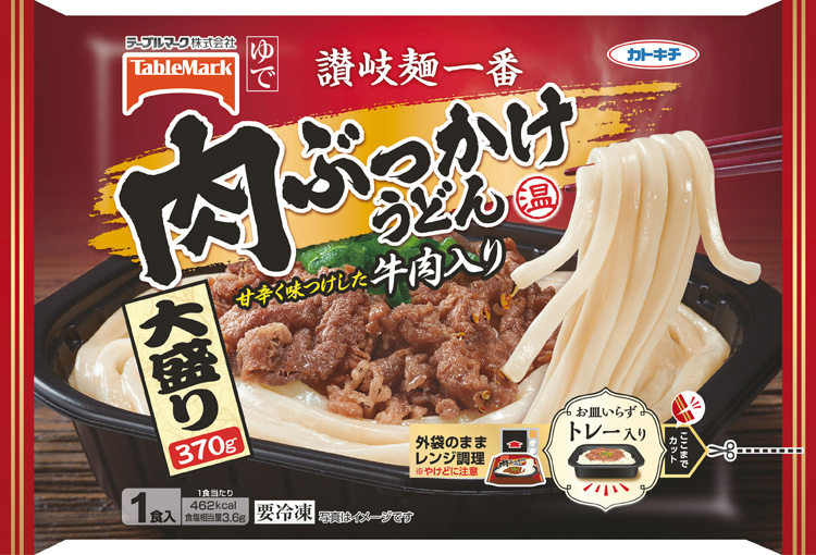 テーブルマークの『讃岐麺一番 肉ぶっかけうどん大盛り』