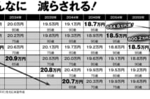 財政検証でわかった年金の未来　現在50歳は880万円減、45歳は863万円減