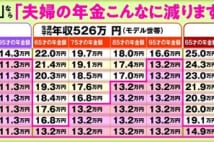 35年後には夫婦で月額13万円…　「本当にもらえる年金額」早見表