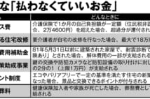 介護、リフォームほか…　役所に申請すれば払わずに済むお金