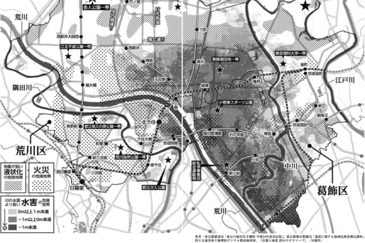 首都直下地震に備えよ 東京の下町3区の ハザードマップ Newsポストセブン