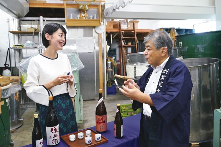 1643年創業で福島最古の酒蔵を訪れた福島中央テレビの永井アナ