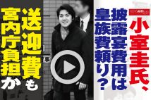 【動画】小室圭氏、披露宴費用は皇族費頼り？　送迎費も宮内庁負担か