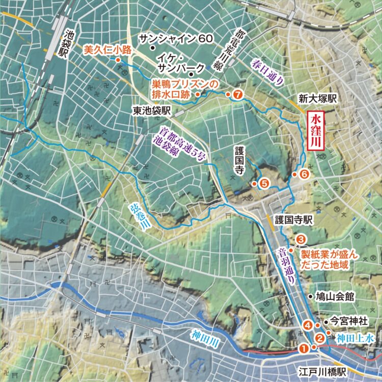 水窪川　※地図制作／本田創（電子国土web〈地理院地図〉を加工）