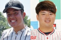 ヤクルトの主砲・村上宗隆（右）の弟・慶太が夏の甲子園に登場（時事通信フォト）