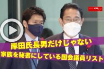 【動画】岸田氏長男だけじゃない　家族を秘書にしている国会議員リスト