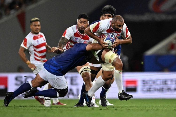 アツい試合を繰り広げるラグビーW杯日本代表（写真／AFP＝時事）