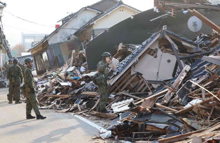 倒壊被害が大きかった石川県輪島市