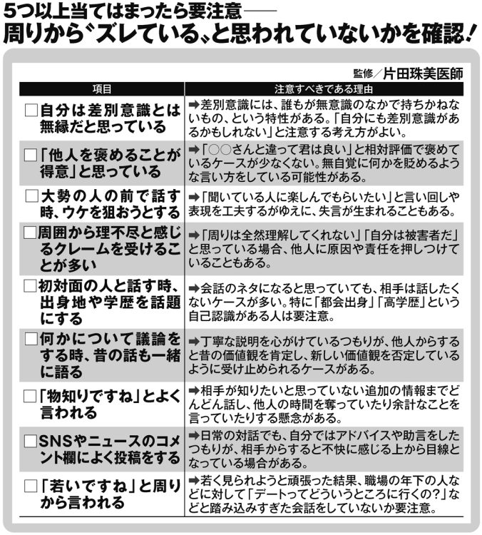 5つ以上当てはまったら要注意「周りから“ズレている”と思われていないか」を確認