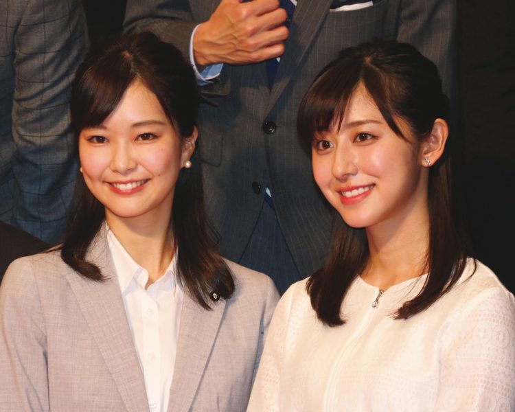 下村彩里＆斎藤ちはる　2019年入社（時事通信フォト）