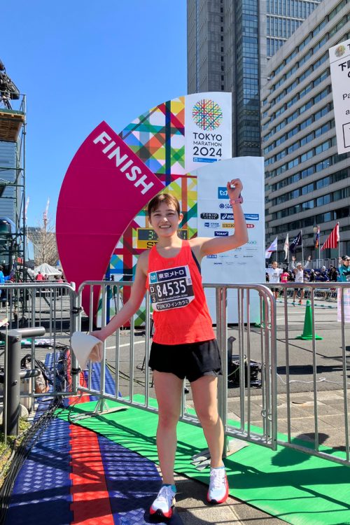 2019年の東京マラソンを完走（インスタグラムより）