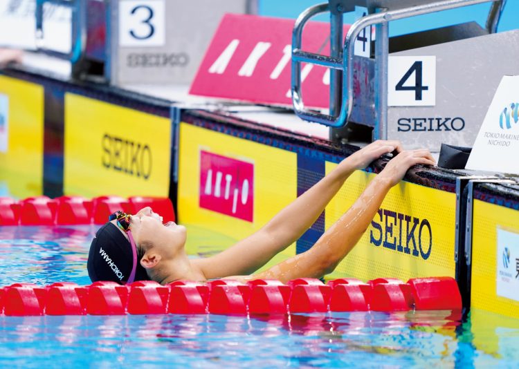 代表選手選考会では、レースを終えて雄叫びを上げる場面も（写真／AFLO）