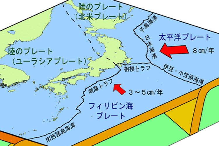 南海トラフ地震の仕組み（気象庁HPより）