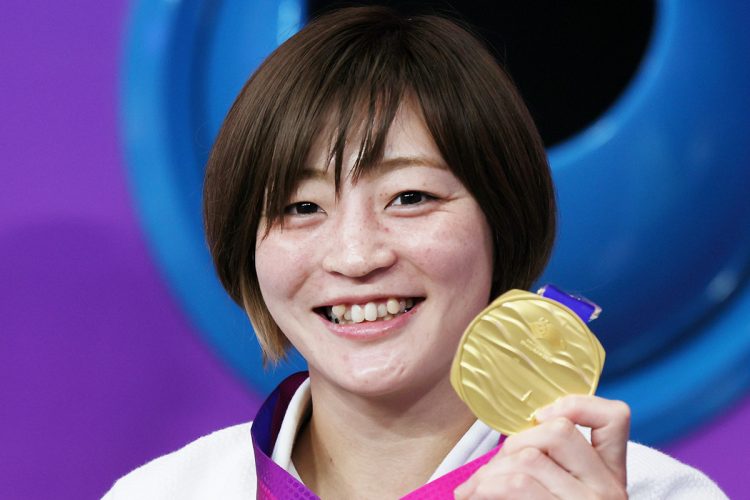 パリ五輪柔道女子48キロ級金メダリストの角田夏実選手（時事通信フォト）