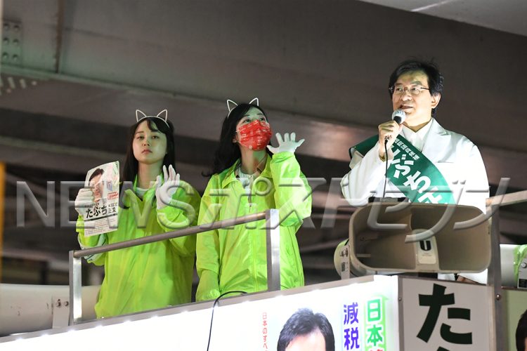 田淵氏の演説の様子