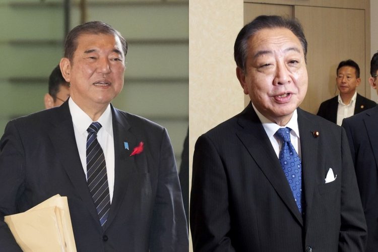 自民と立憲民主の「大連立」という可能性も（左から石破茂氏／写真＝共同通信社、野田佳彦氏／時事通信フォト）