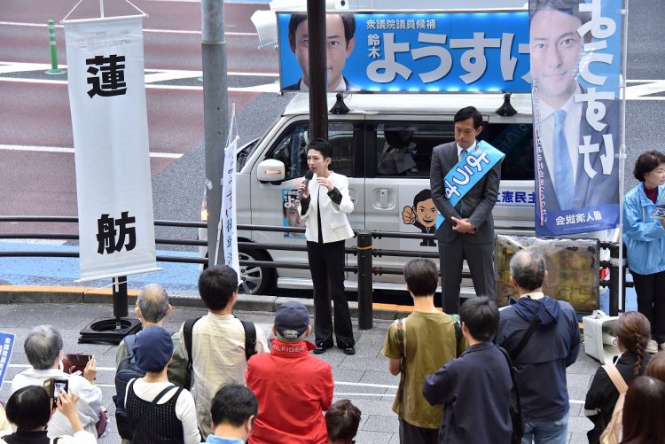 今回の衆院選、蓮舫氏は一都民として立憲民主党の候補者を応援に回った（撮影：小川裕夫）