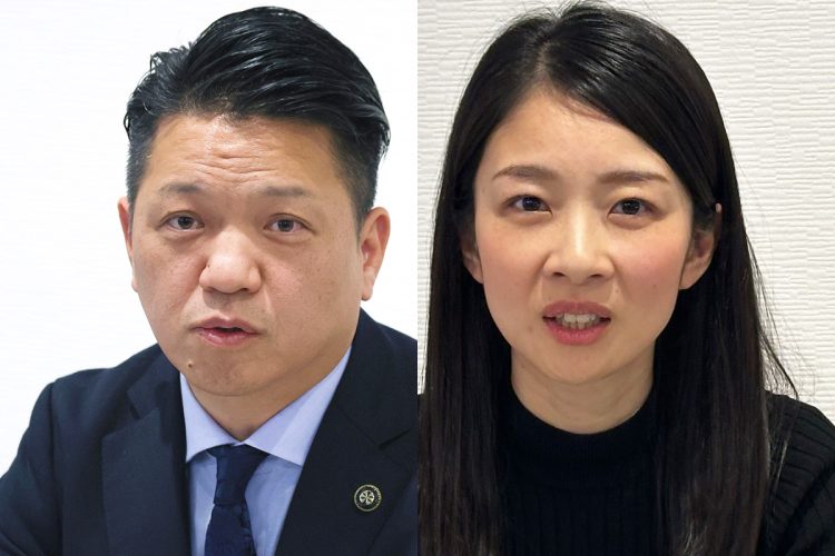 自身の女性トラブルが問題となった永野耕平氏。妻の紗代さんが岸和田市議会議員選挙へ出馬する意表を発表（左・時事通信フォト）