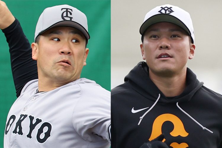 同じ少年野球チームに所属していた田中将大（左）と坂本勇人