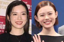 サントリーの新CMに出演する女優の永野芽郁（左）と杉咲花（右）