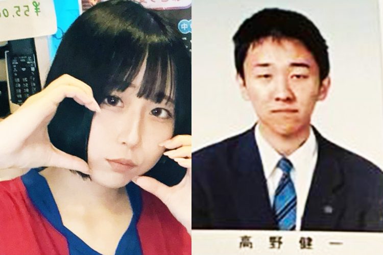 ライブ配信アプリ「ふわっち」のライバー・“最上あい”こと佐藤愛里さん（Xより）、高野健一容疑者の卒アル写真